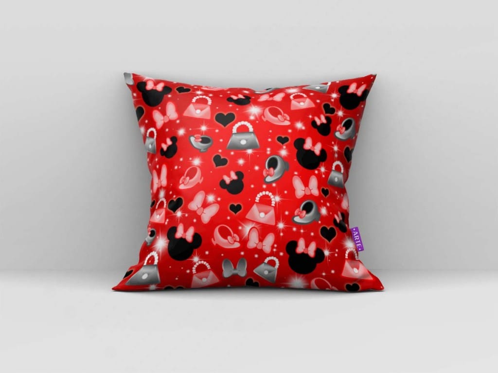ARTE PARA ALMOFADA DE ELEMENTOS - KIT MINNIE MOUSE PAPEL DIGITAL VERMELHO-5332