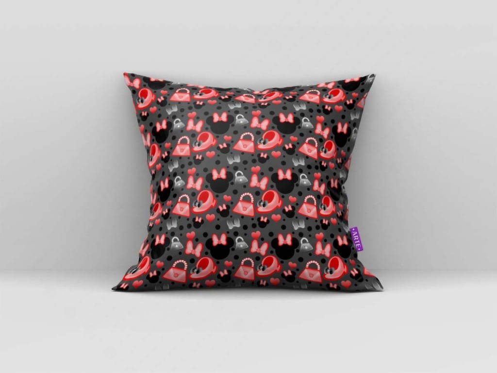 ARTE PARA ALMOFADA DE ELEMENTOS - KIT MINNIE MOUSE PAPEL DIGITAL VERMELHO-5334