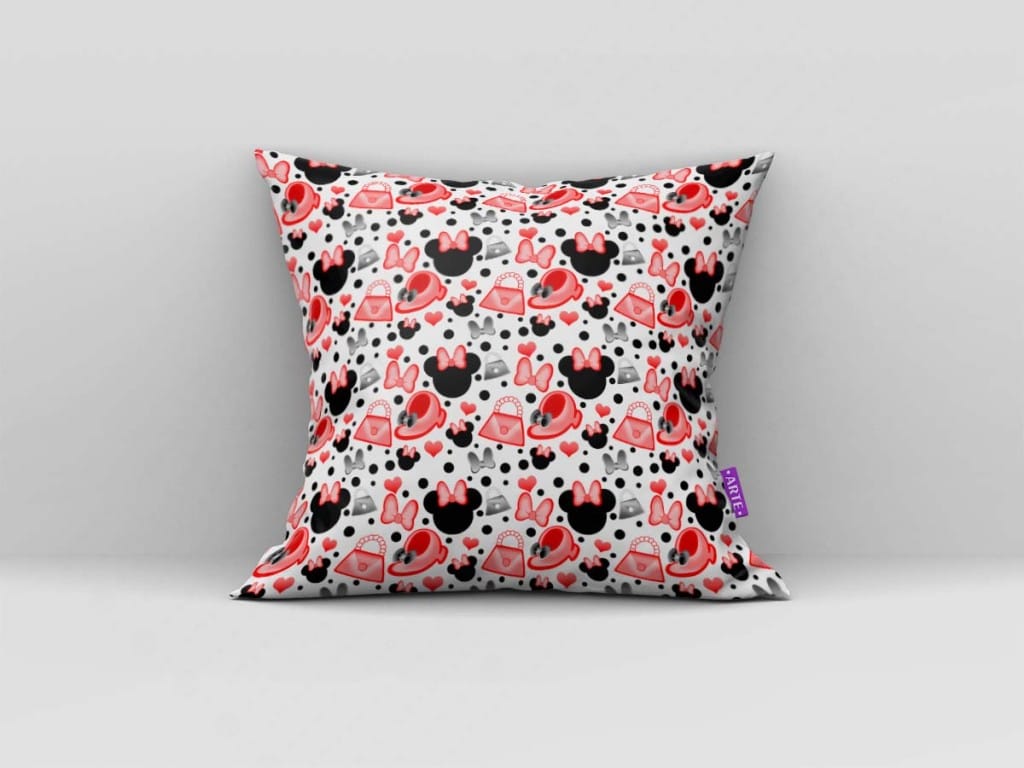 ARTE PARA ALMOFADA DE ELEMENTOS - KIT MINNIE MOUSE PAPEL DIGITAL VERMELHO-5338