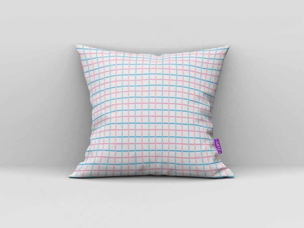 ARTE PARA ALMOFADA XADREZ AZUL E ROSA - KIT PEPPA PIG PAPEL DIGITAL-5439