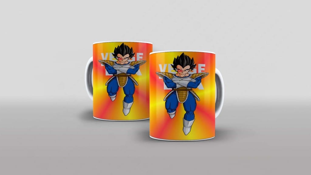 ARTE PARA CANECA DO VEGETA - DRAGON BALL Z-5447