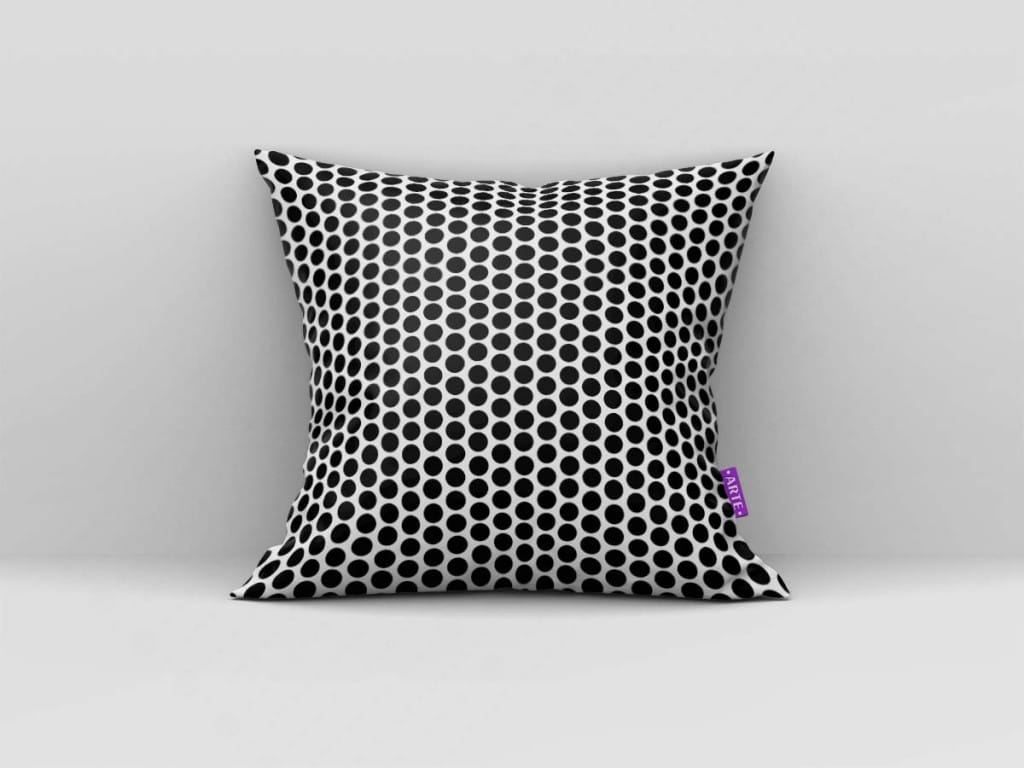 ARTE PARA ALMOFADA DE BOLINHAS - KIT ROSA BRANCO PRETO PAPEL MÁGICO-5452