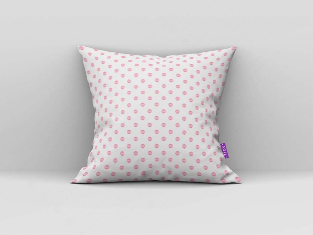 ARTE PARA ALMOFADA DE BOLINHAS ROSAS - KIT A BELA ADORMECIDA-5501
