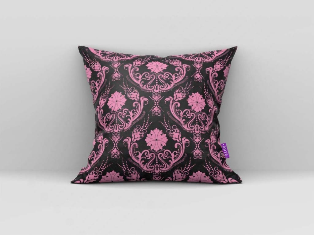 ARTE PARA ALMOFADA ORNAMENTAIS ROSA - KIT A BELA ADORMECIDA PAPEL DIGITAL QUADRO NEGRO-5510