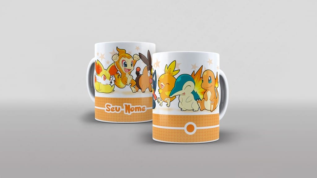 ARTE PARA CANECA POKEMON FOGO-5541