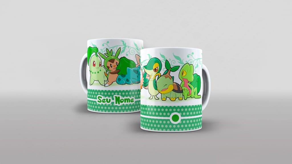 ARTE PARA CANECA POKEMON VERDE-5542