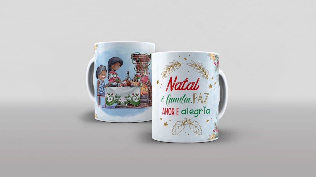 ARTE CANECA - NATAL - FAMÍLIA, PAZ, AMOR E ALEGRIA-5570