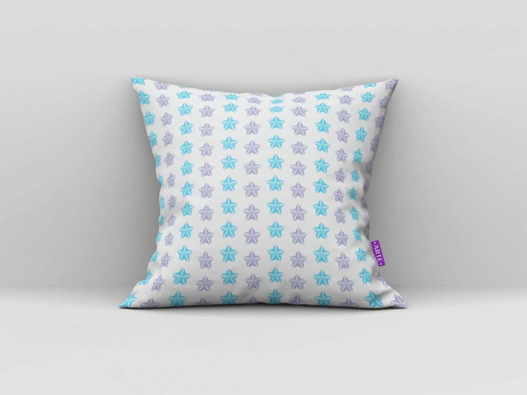 ARTE PARA ALMOFADA DE ESTRELAS DO MAR - KIT A PEQUENA SEREIA PAPEL MÁGICO-5710
