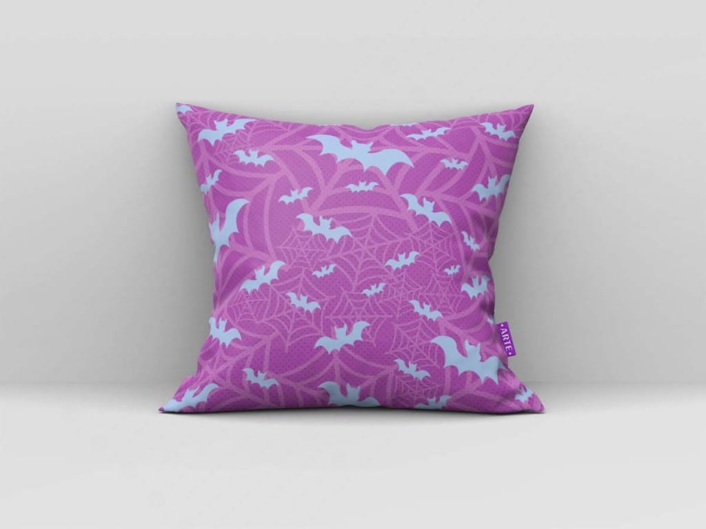 ARTE PARA ALMOFADA DE TEIAS DE ARANHA E MORCEGOS - KIT VAMPIRINA PAPEL DIGITAL/SCRAPBOOK-5795