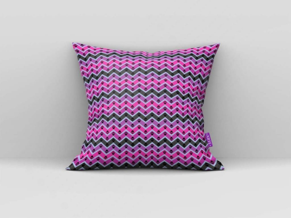 ARTE PARA ALMOFADA DE ZIG ZAG COLORIDOS - KIT VAMPIRINA PAPEL DIGITAL/SCRAPBOOK-5796