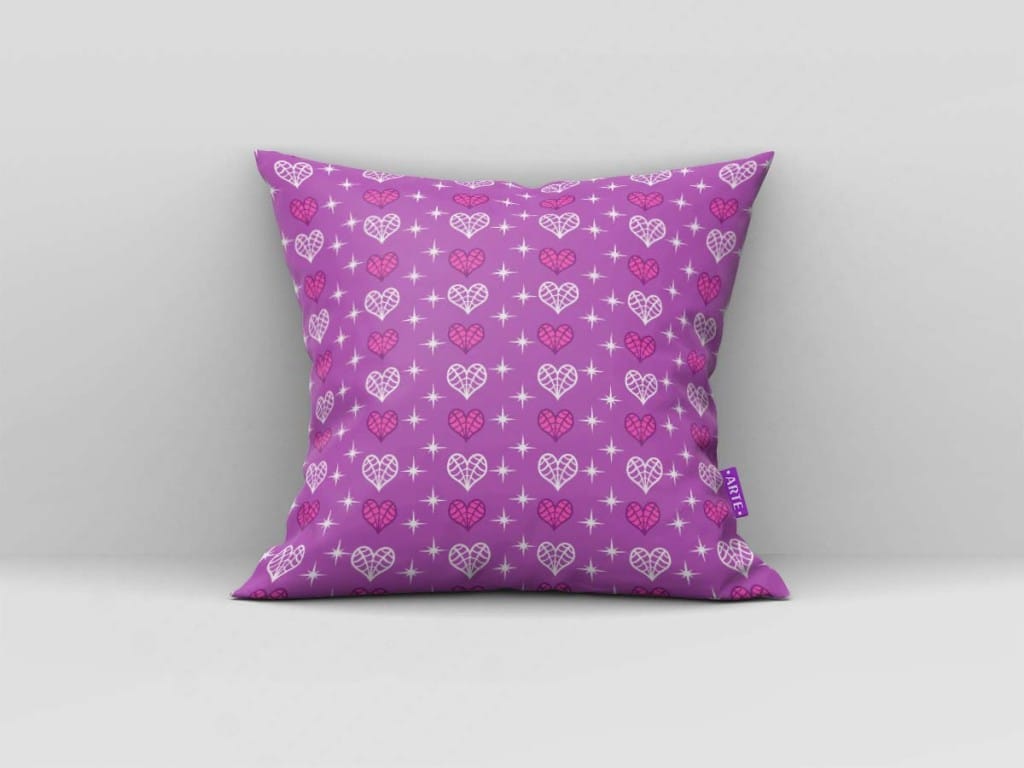 ARTE PARA ALMOFADA DE CORAÇÕES ROXO - KIT VAMPIRINA PAPEL MÁGICO-5813