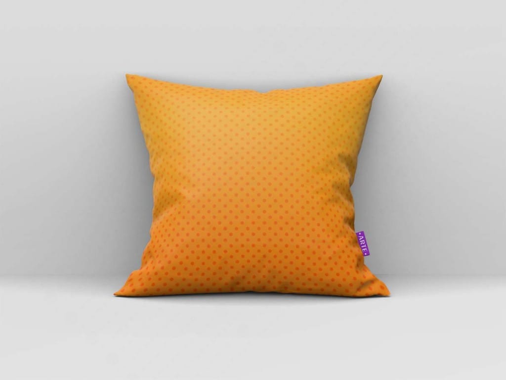 ARTE PARA ALMOFADA DEGRADÊ COM BOLINHAS LARANJA - KIT CONVITE DE PAPEL DIGITAL WINNIE POOH -5831