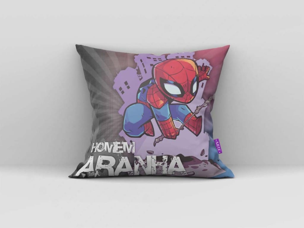 ARTE PARA ALMOFADA DO HOMEM ARANHA - KIT SUPER HERÓIS-5851