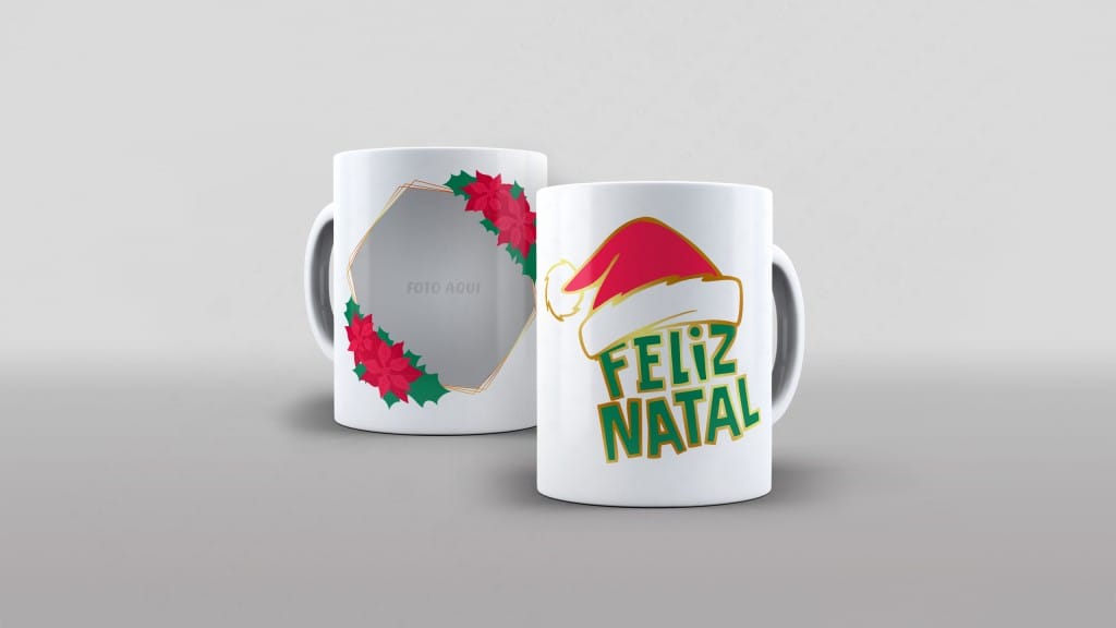 ARTE FELIZ NATAL COM FOTO PARA CANECA CLUBE DAS ESTAMPAS-5924