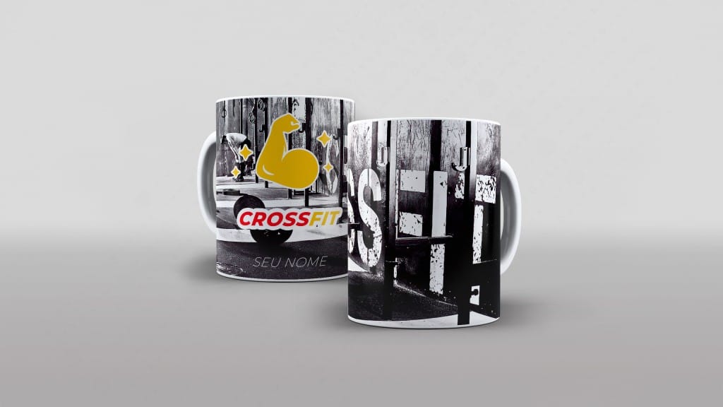 ARTE CROSSFIT COM NOME 6 PARA CANECA CLUBE DAS ESTAMPAS-5945