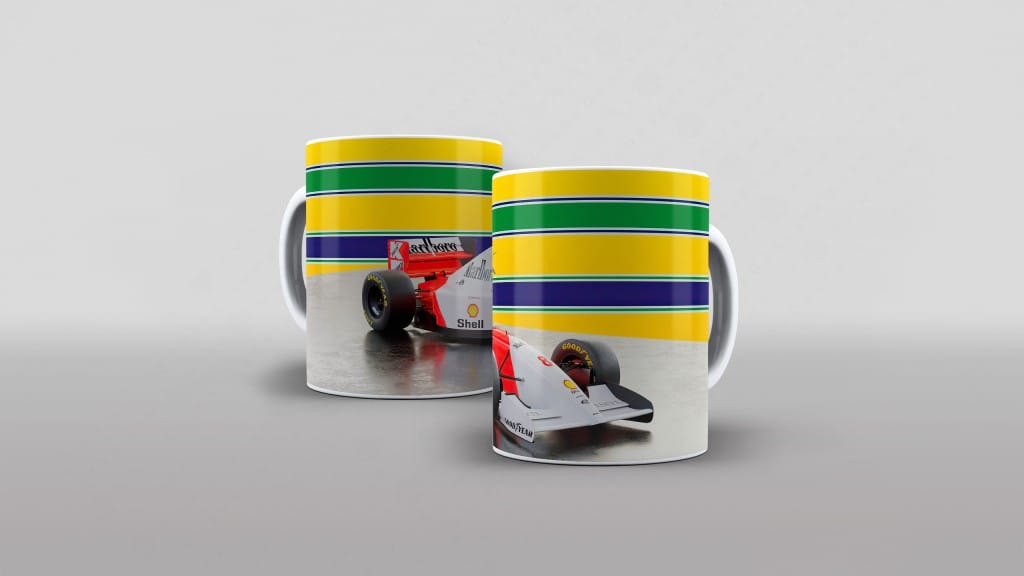 ARTE AYRTON SENNA 1 PARA CANECA CLUBE DAS ESTAMPAS-5951