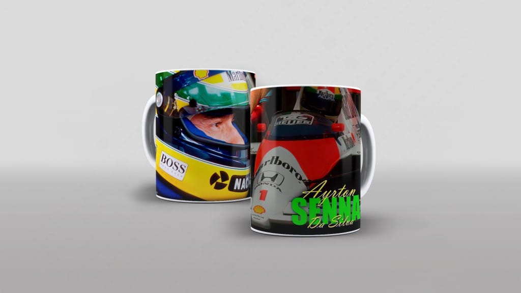 ARTE AYRTON SENNA 5 PARA CANECA CLUBE DAS ESTAMPAS-5955