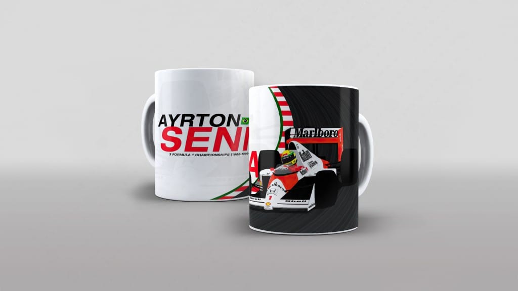 ARTE AYRTON SENNA 8 PARA CANECA CLUBE DAS ESTAMPAS-5957