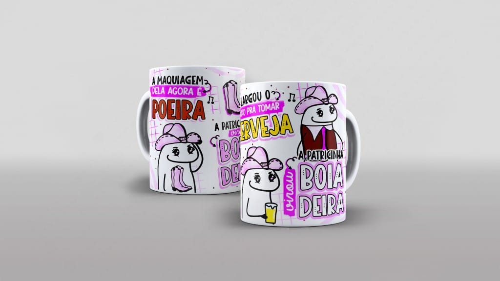 ARTE A PATRICINHA VIROU BOIADEIRA PARA CANECA-5963