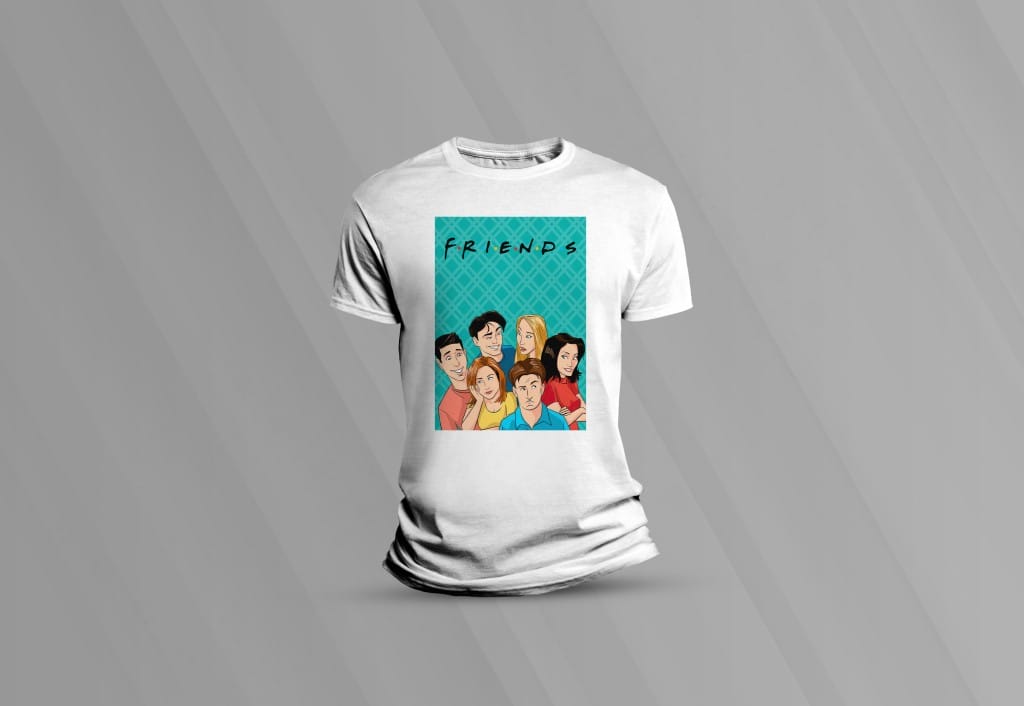 ARTE FRIENDS ESTAMPA PARA CAMISETA - CLUBE DAS ESTAMPAS 2-5980