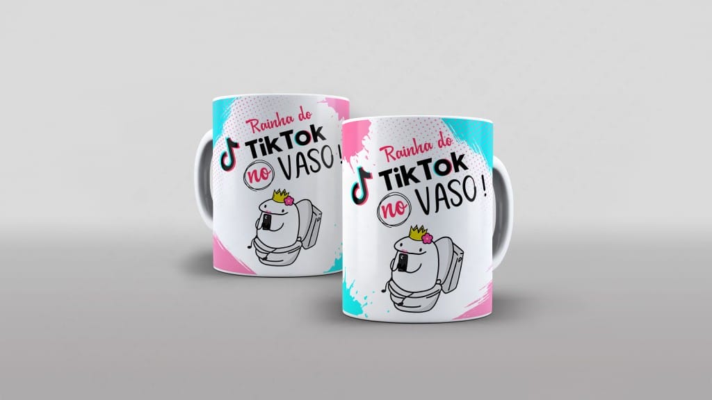 ARTE RAINHA DO TIKTOK NO VASO PARA CANECA CLUBE DAS ESTAMPAS-5985