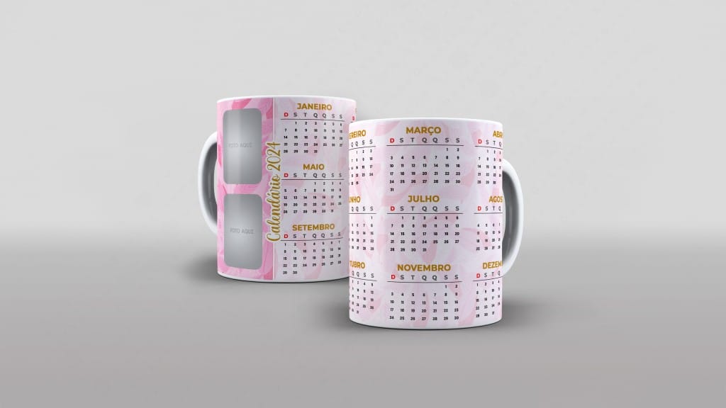 ARTE CALENDÁRIO 2024 FOLHAS ROSAS COM FOTO-6024