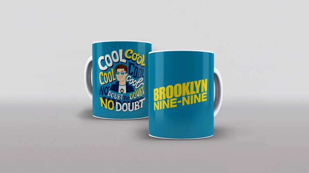 Arte brooklyn nine nine cool cool no doubt no doubt para caneca clube das estampas-6085