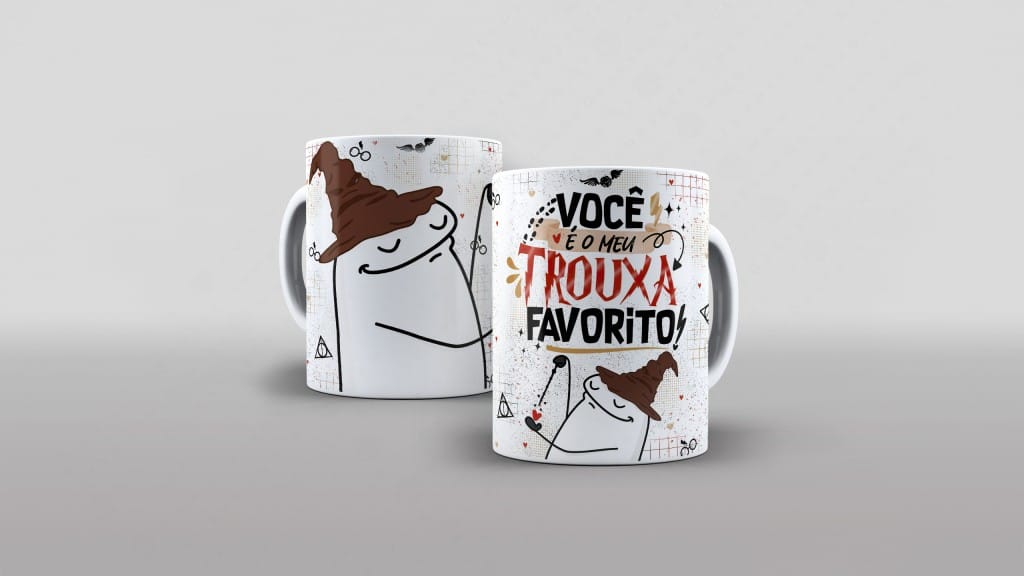 Arte voce e meu trouxa favorito flork harry potter magia para caneca clube das estampas-6096