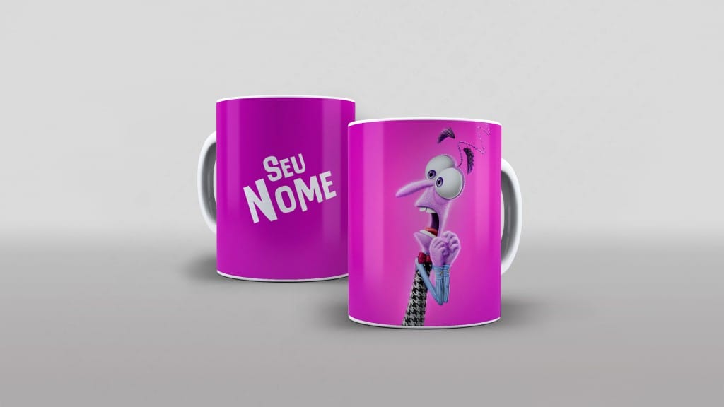 Arte divertidamente 2 medo com nome para caneca-6119