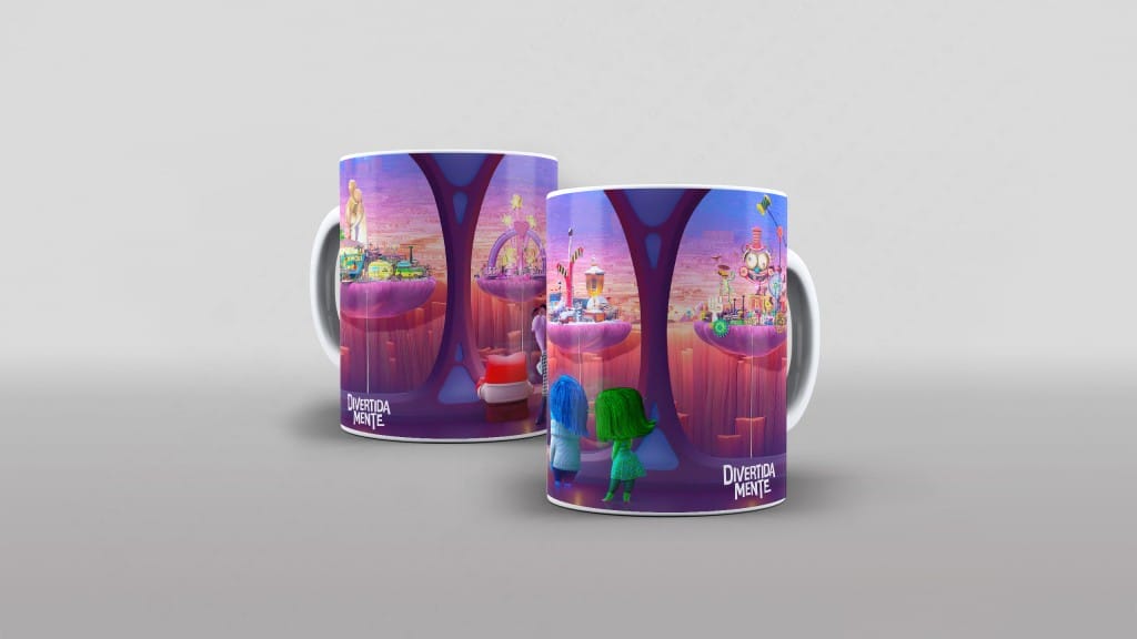 Arte personagens divertida-mente 2 cidade park das lembranças para caneca-6124