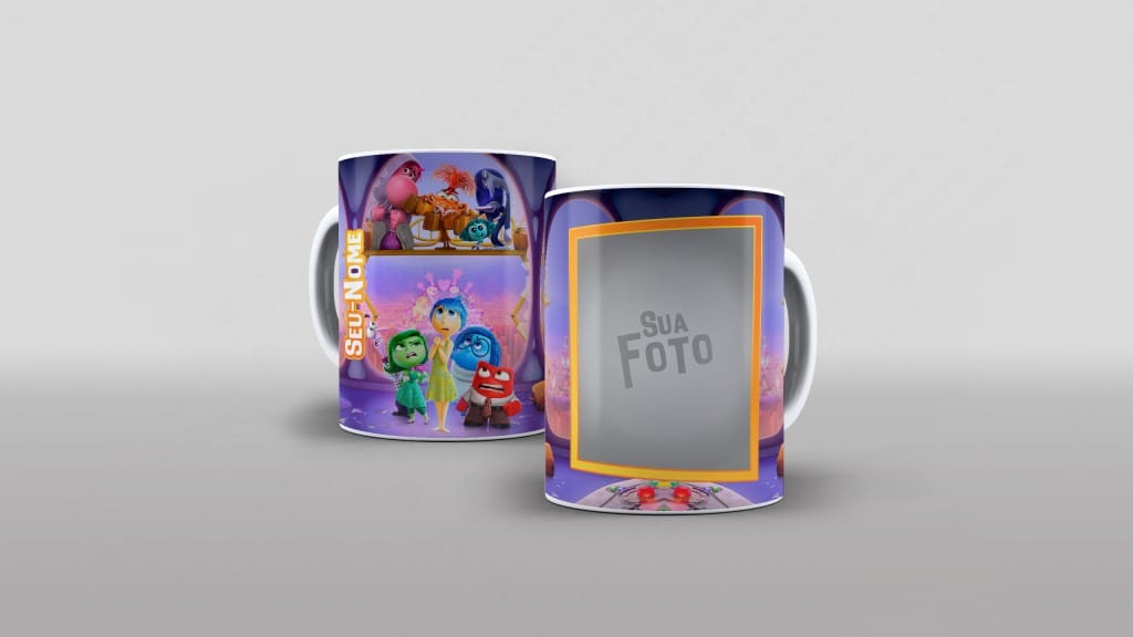 Arte divertidamente 2 com nome com foto dois para caneca-6131