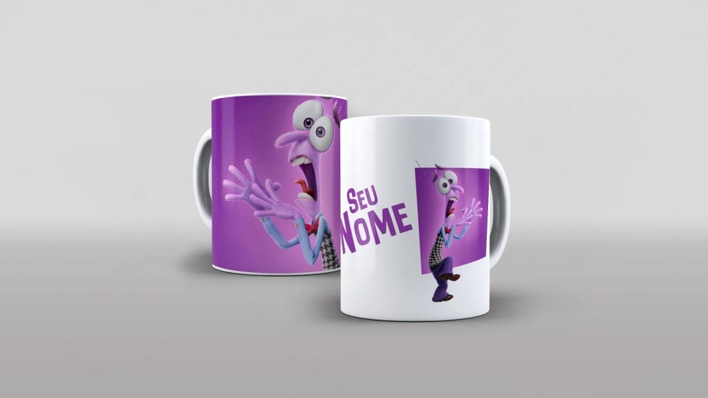 Arte divertidamente 2 dois medo com nome para caneca-6138