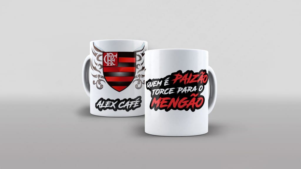 ARTE QUEM É PAIZÃO TORCE PARA O MENGÃO ESTAMPA PARA CANECA-6168