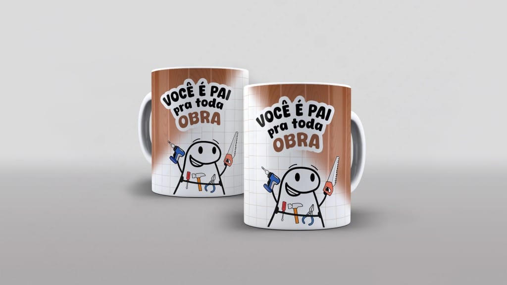 Arte flork voce e pai pra toda obra pra caneca-6202