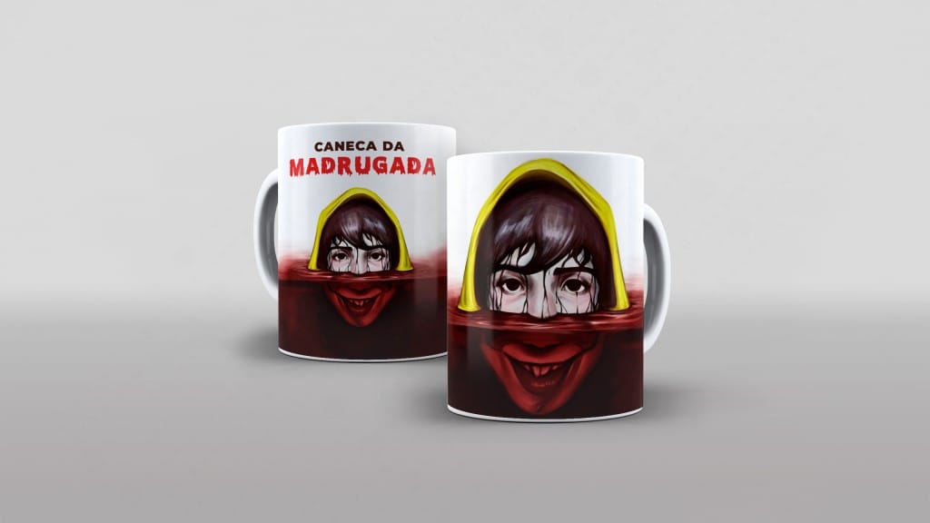 Arte caneca da madrugada palhaço it terror clube das estampas-6214