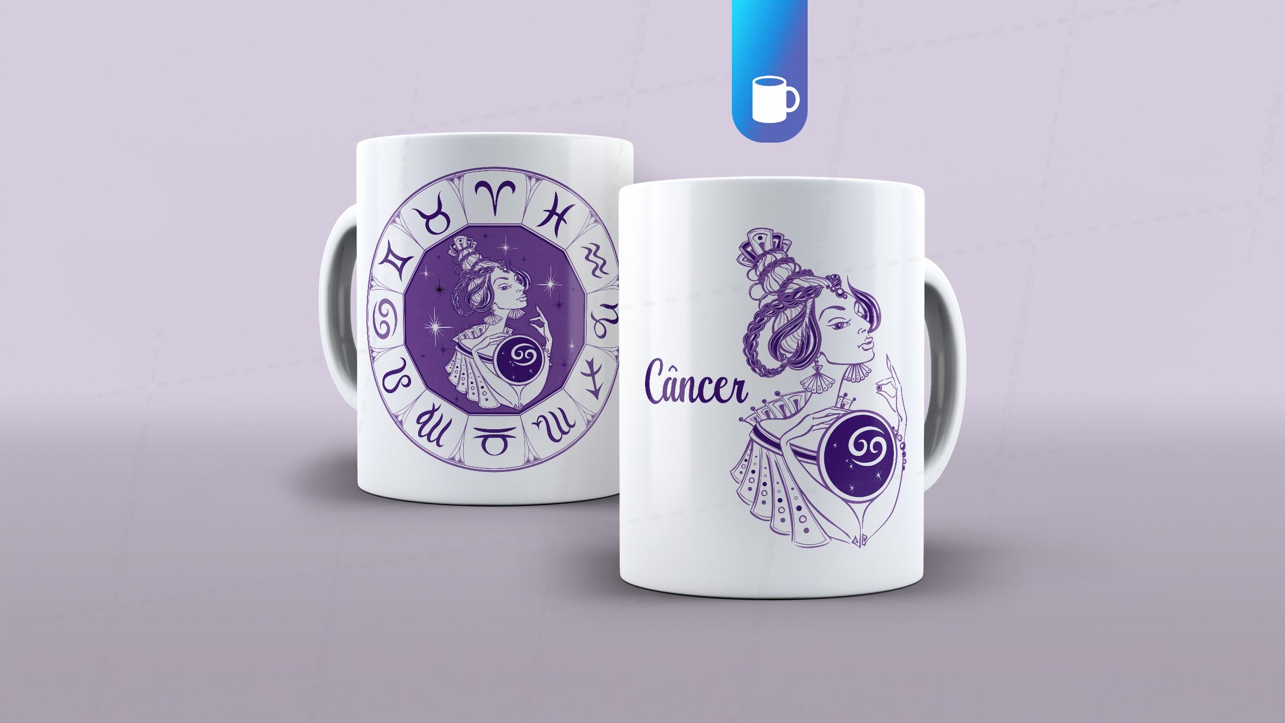 ARTE PARA CANECA SIGNO CÂNCER - CLUBE DAS ESTAMPAS-6237