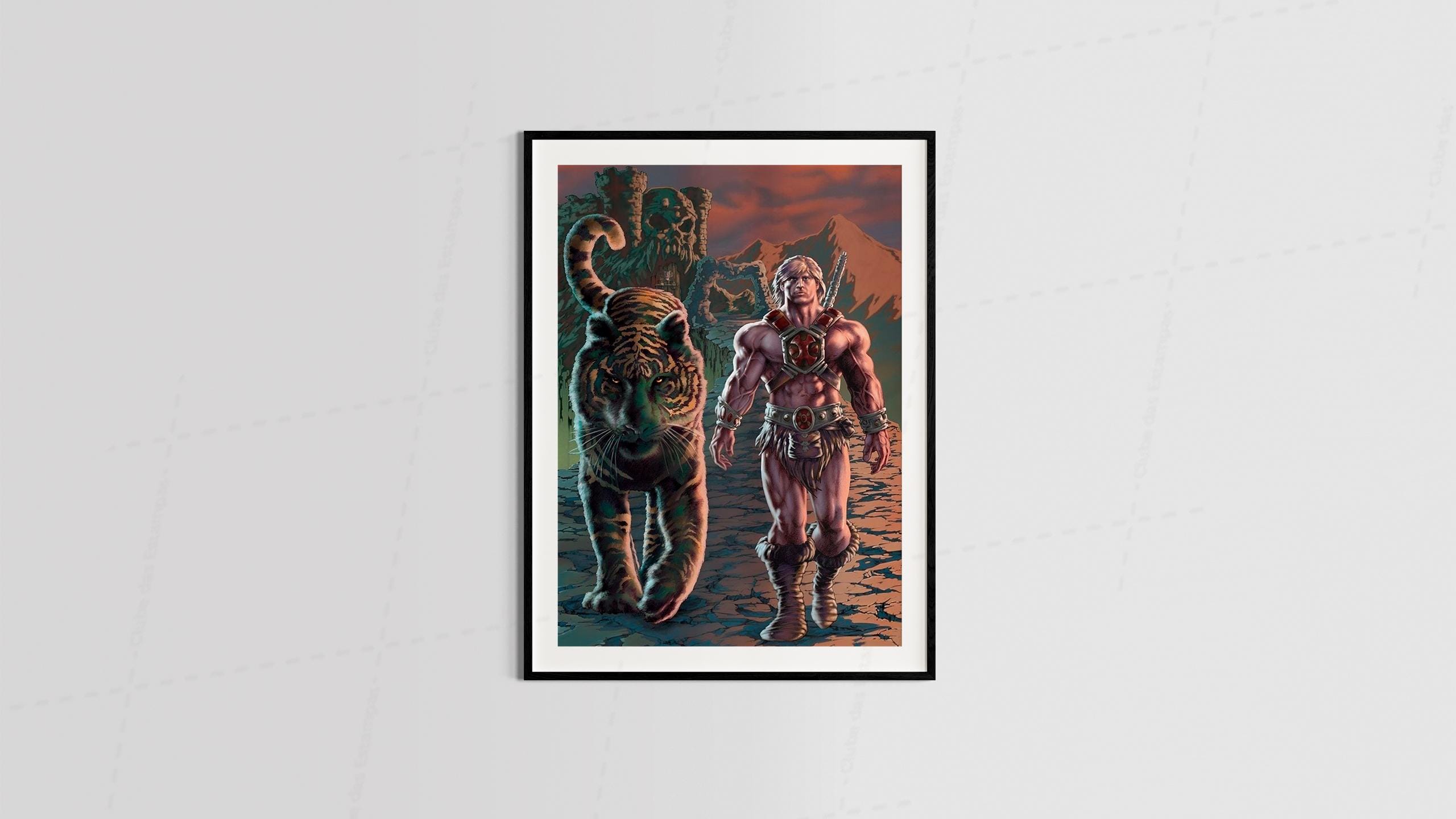 Arte he-man estilo desenho animado geek maneira - para quadros e placas decorativos (8-6310