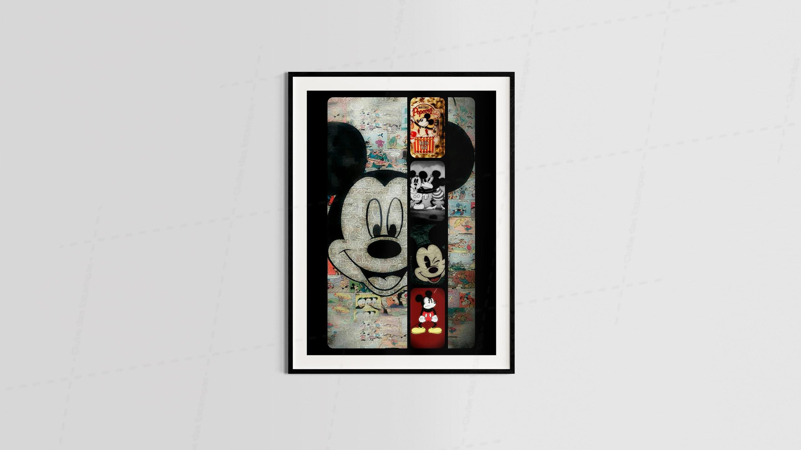 Arte mickey estilo desenho animado geek maneira - para quadros e placas decorativos (32-6320