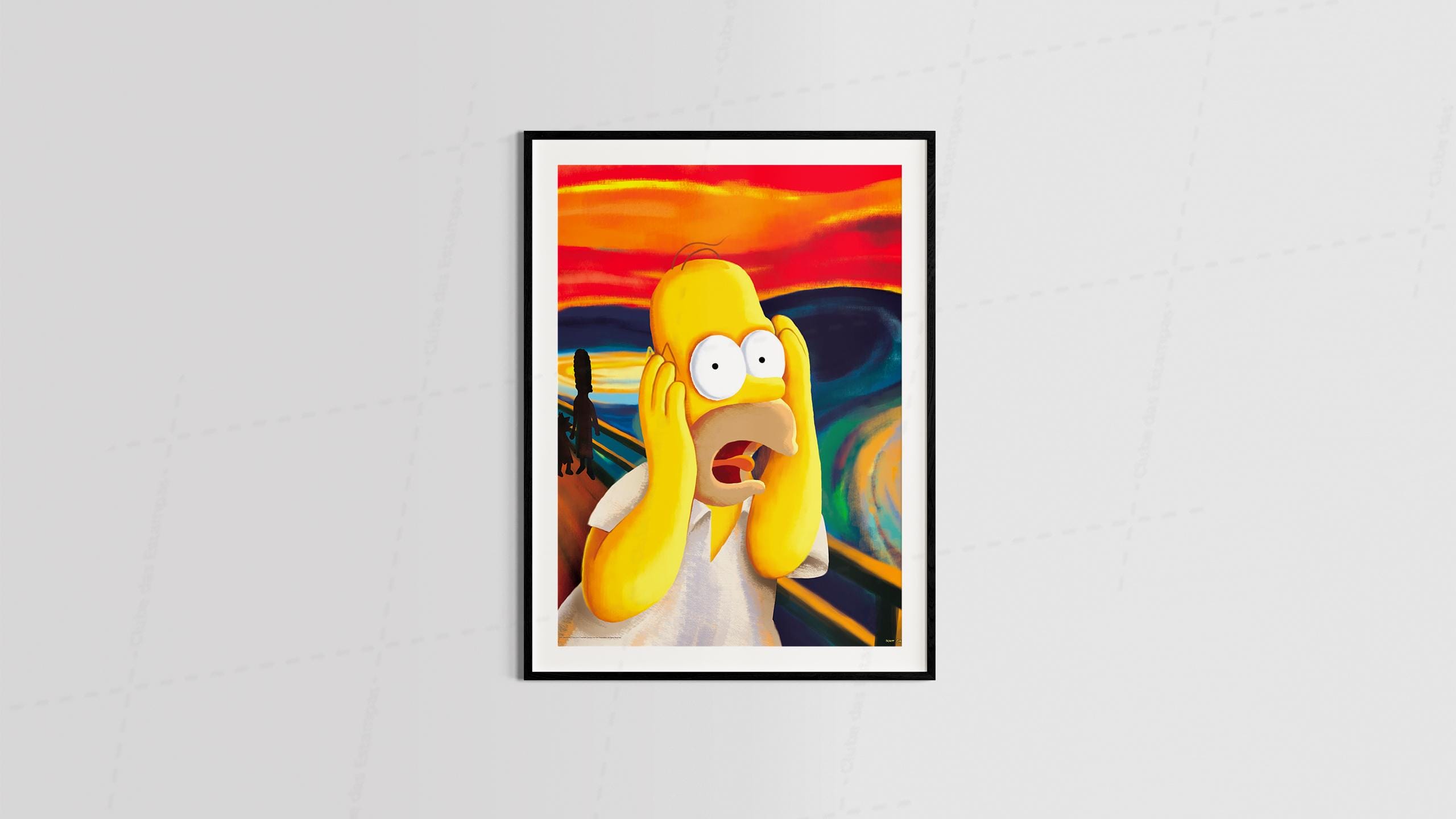 Arte homer simpsons desenho animado geek maneira para quadro e placas decorativas 2-6329