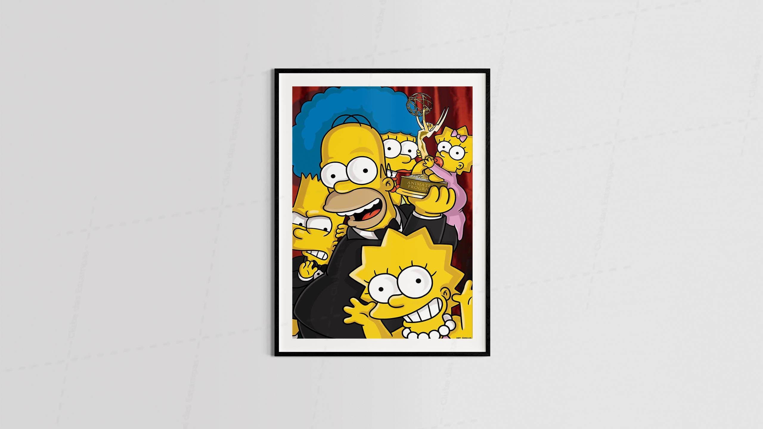 Arte familia simpsons desenho animado geek maneira para quadro e placas decorativas 8-6336