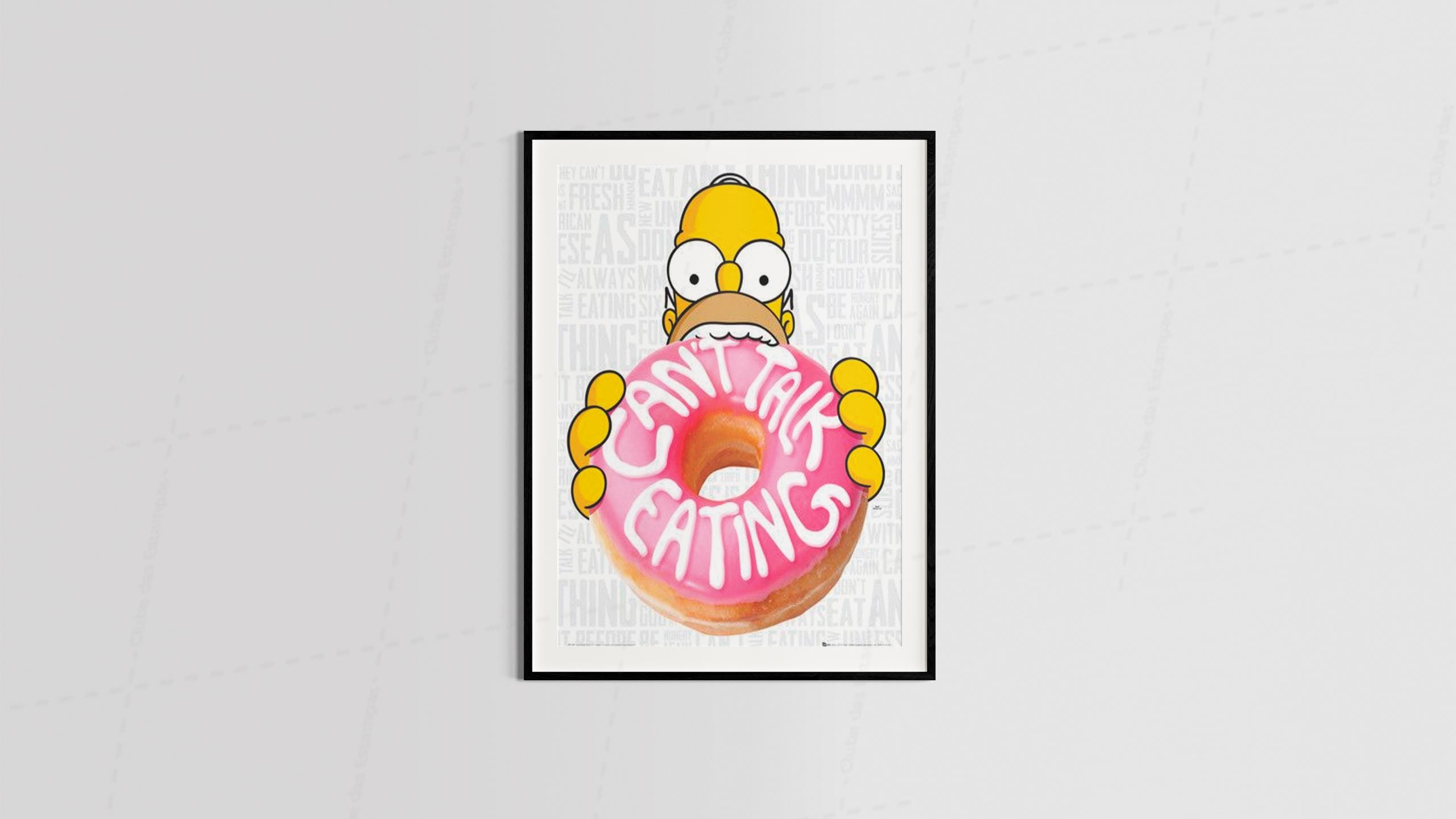 Arte homer simpsons desenho animado geek maneira para quadro e placas decorativas 4-6338