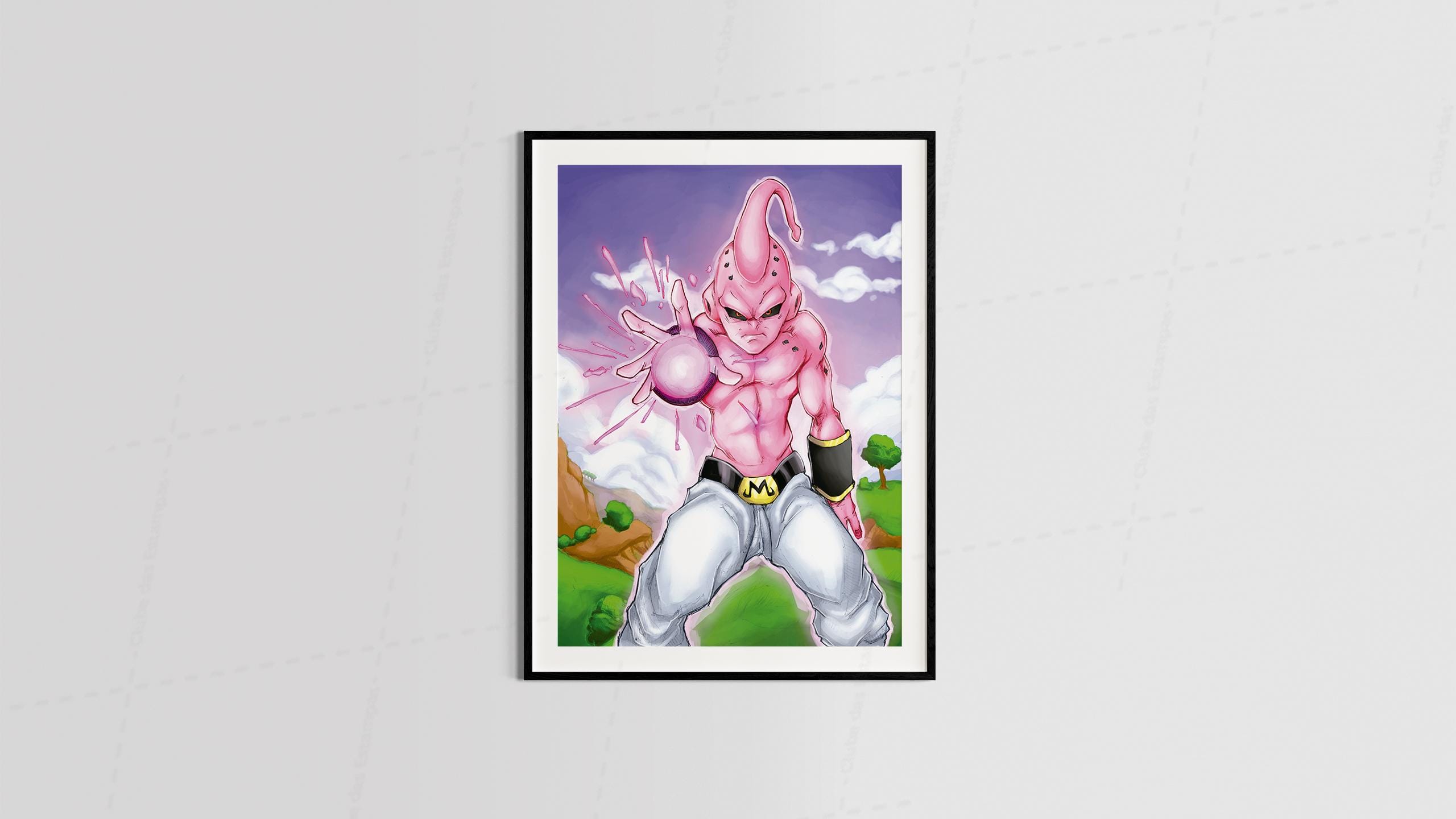 Arte madin boo Dragon Ball series animes filmes desenho animado para quadro e placas-6375