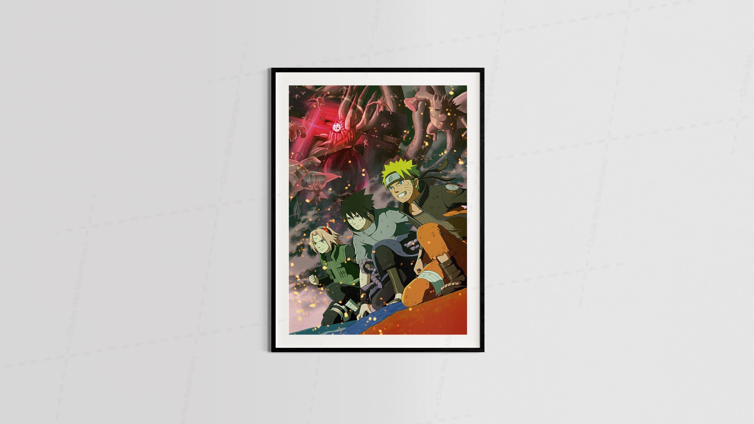 Arte naruto 5 series animes filmes desenho animado para quadros e placas-6389