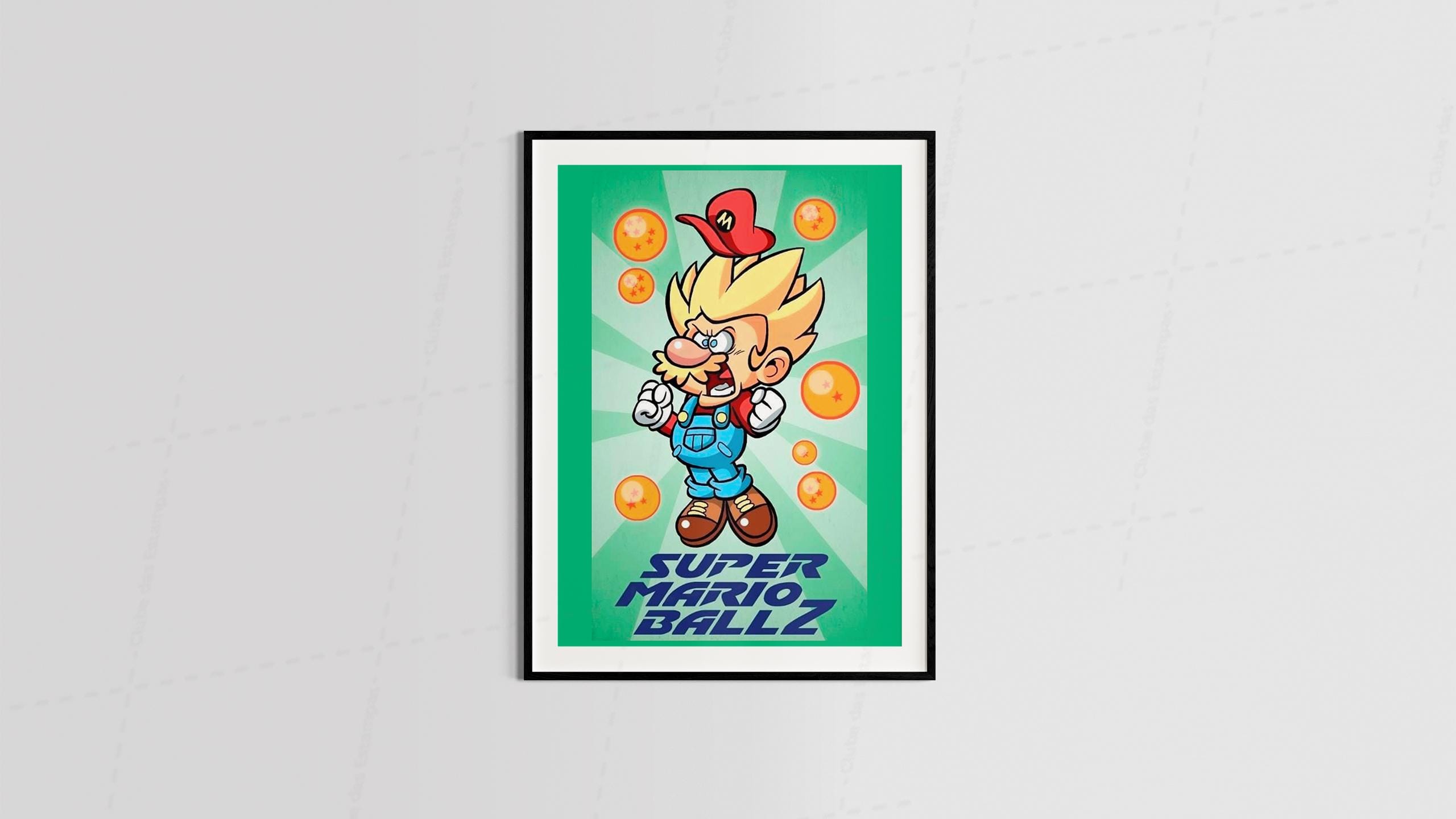 Arte super mario ball z animes filmes desenho animado para quadros e placas-6409