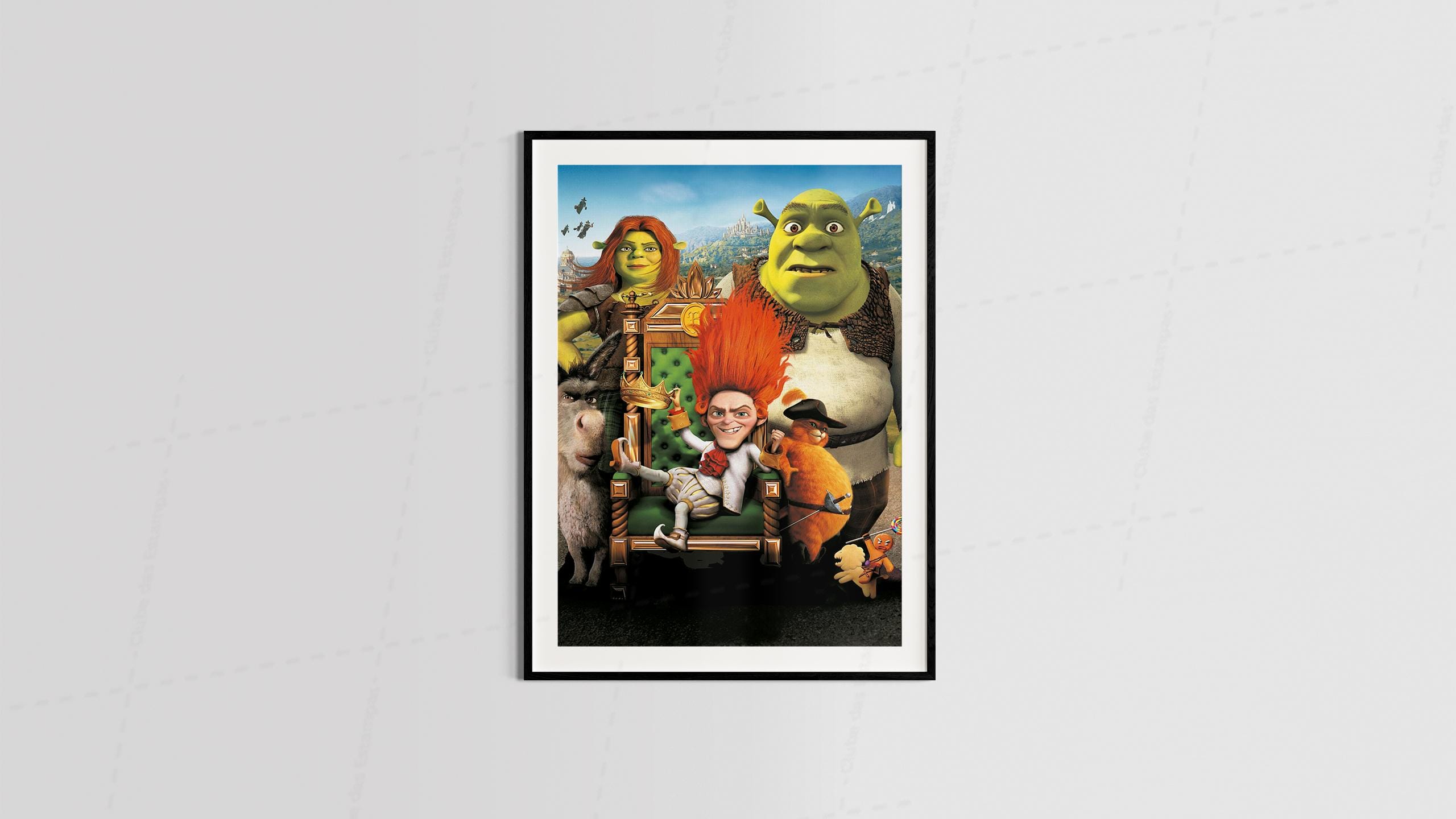 Arte turma do shrek animes filmes desenho animado para quadros e placas-6412