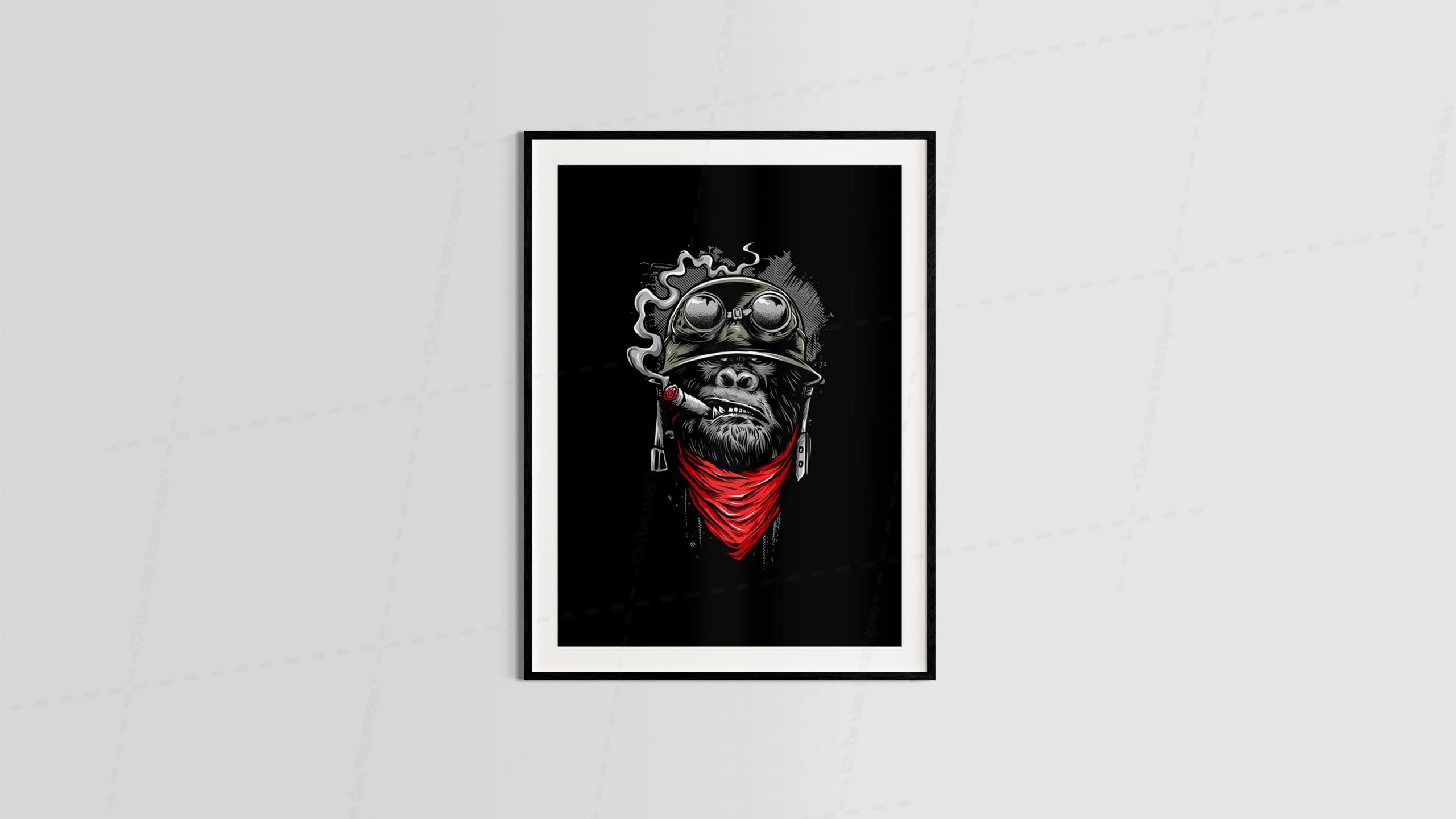 Arte macaco fumando 4e20 maconha cigarro tema alternativo diversos para quadros e placas-6428