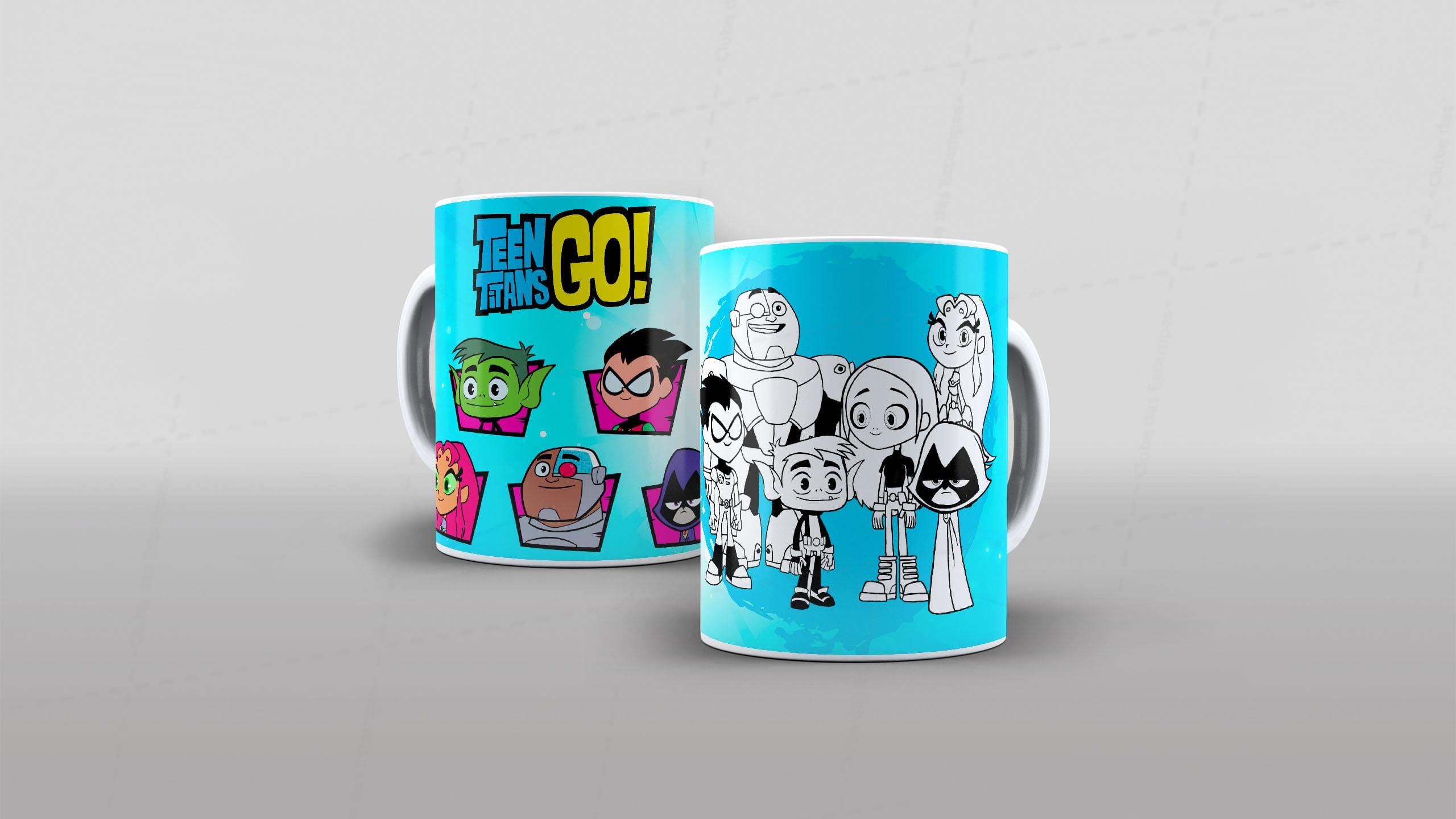 Arte Jovens Titans - CANECA POLÍMERO-6492