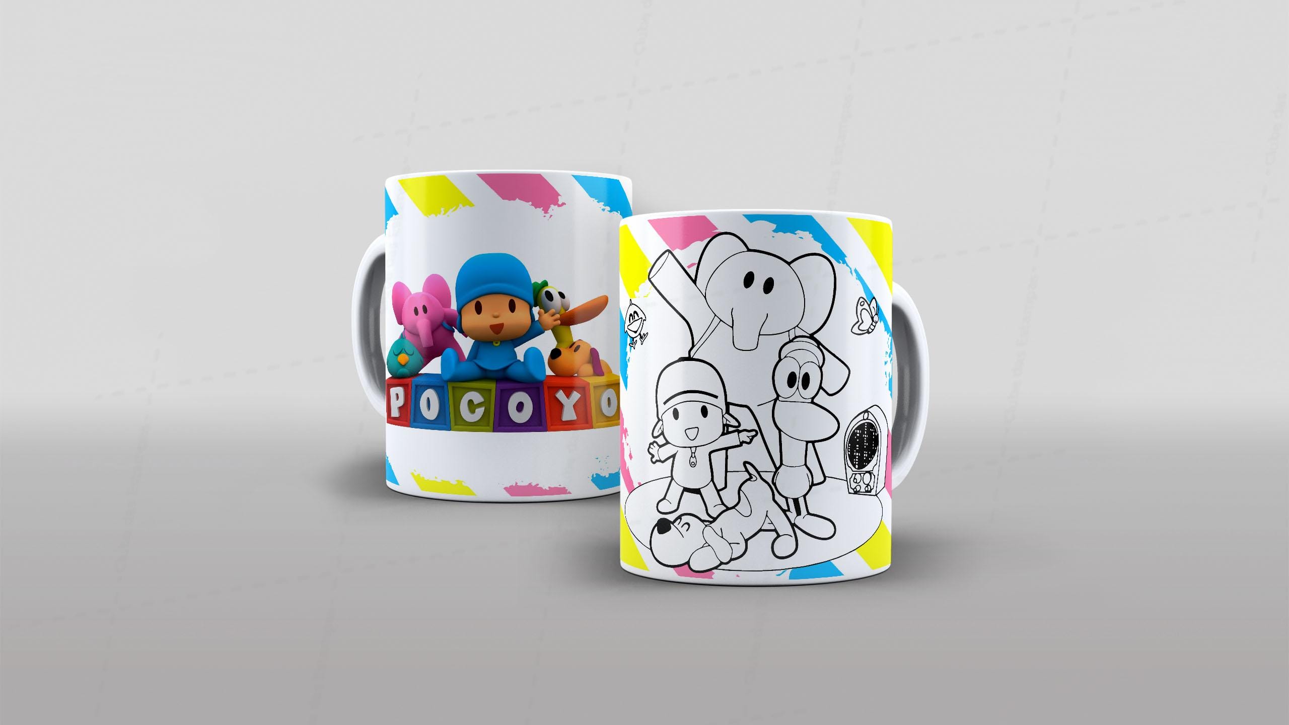 Arte Pocoyo - CANECA POLÍMERO-6500