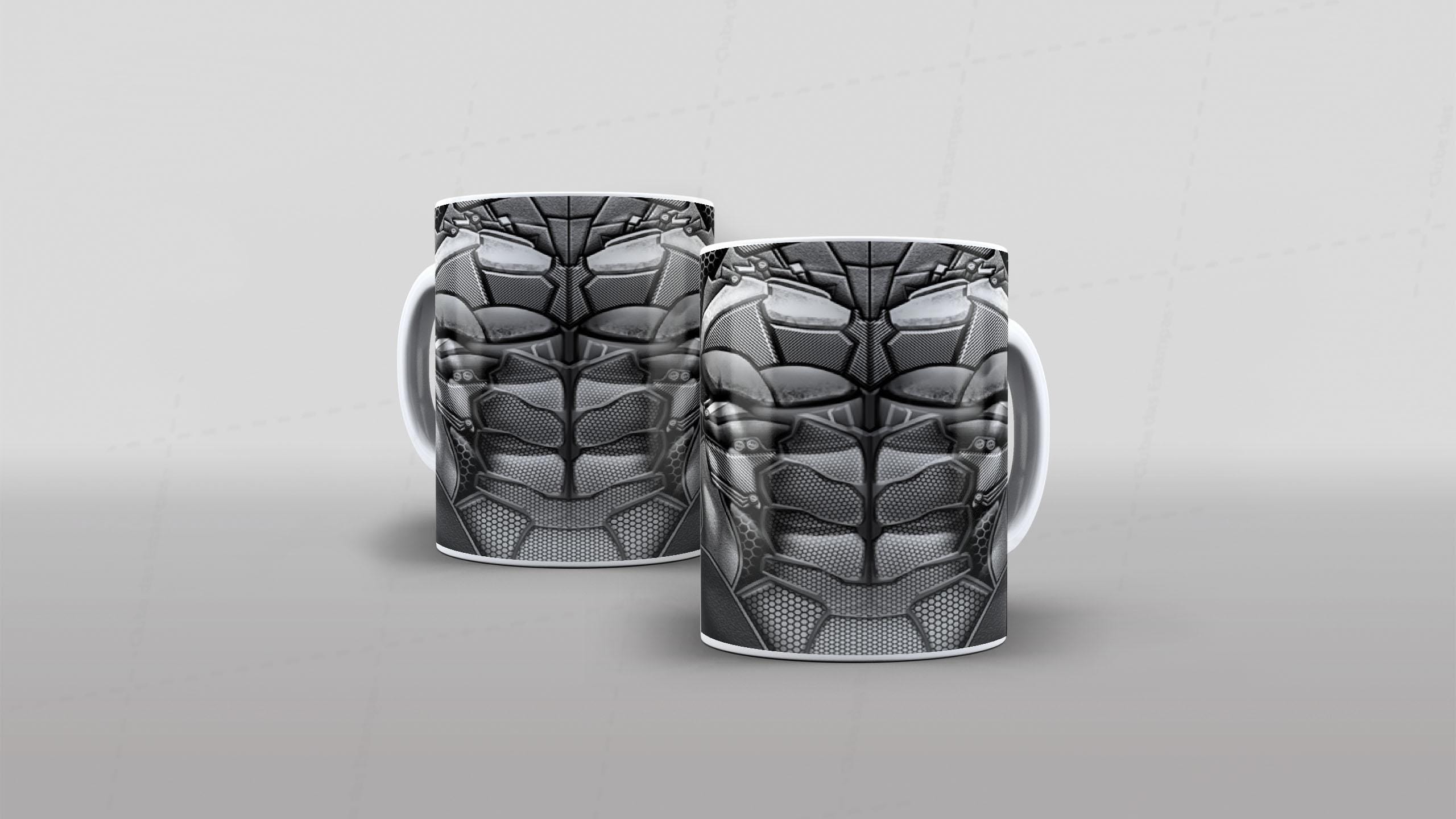 Arte caneca camiseta corpo roupa herois DC batman metal-6543