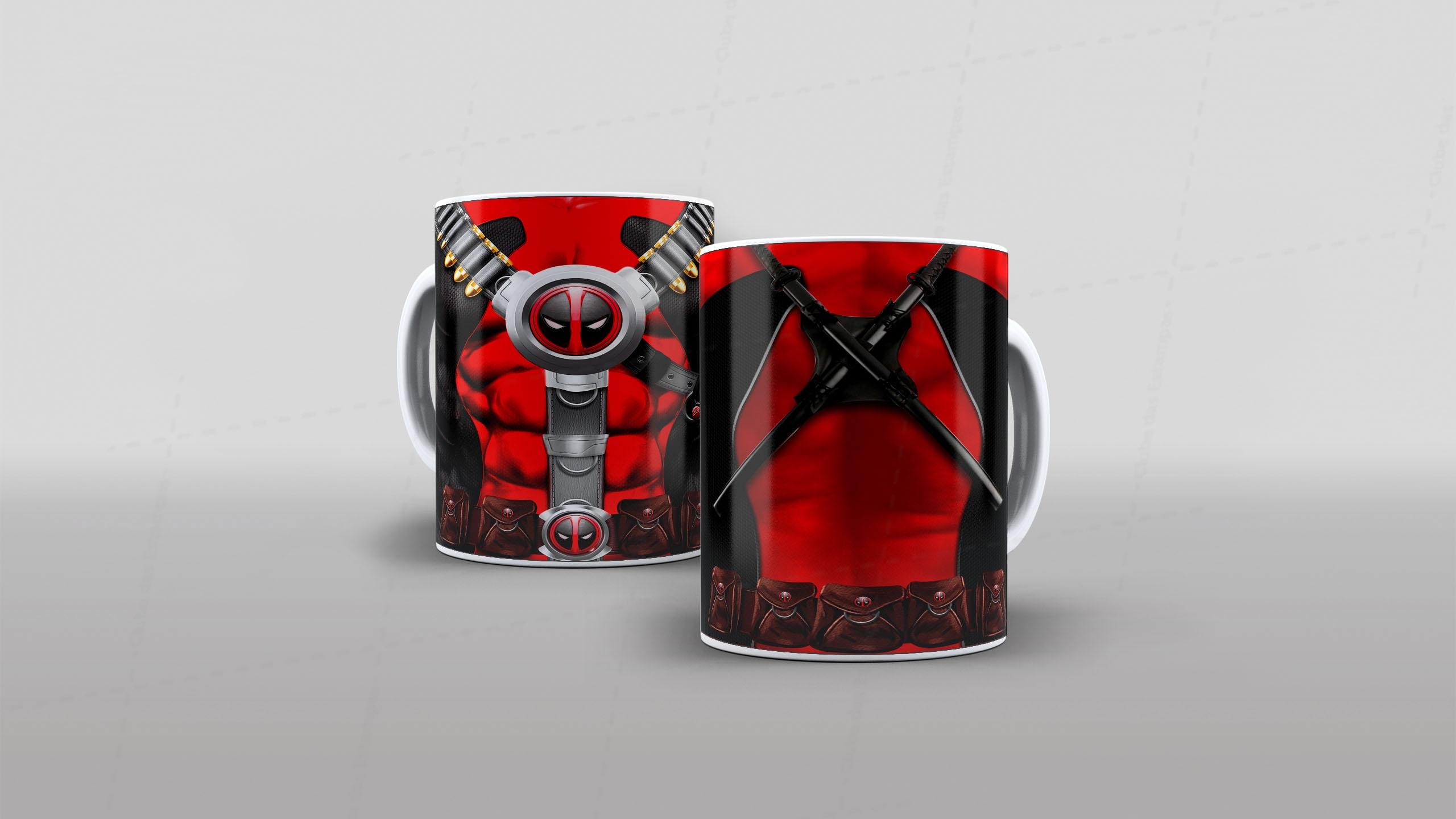 Arte caneca camiseta corpo roupa herois DC dead pool-6546